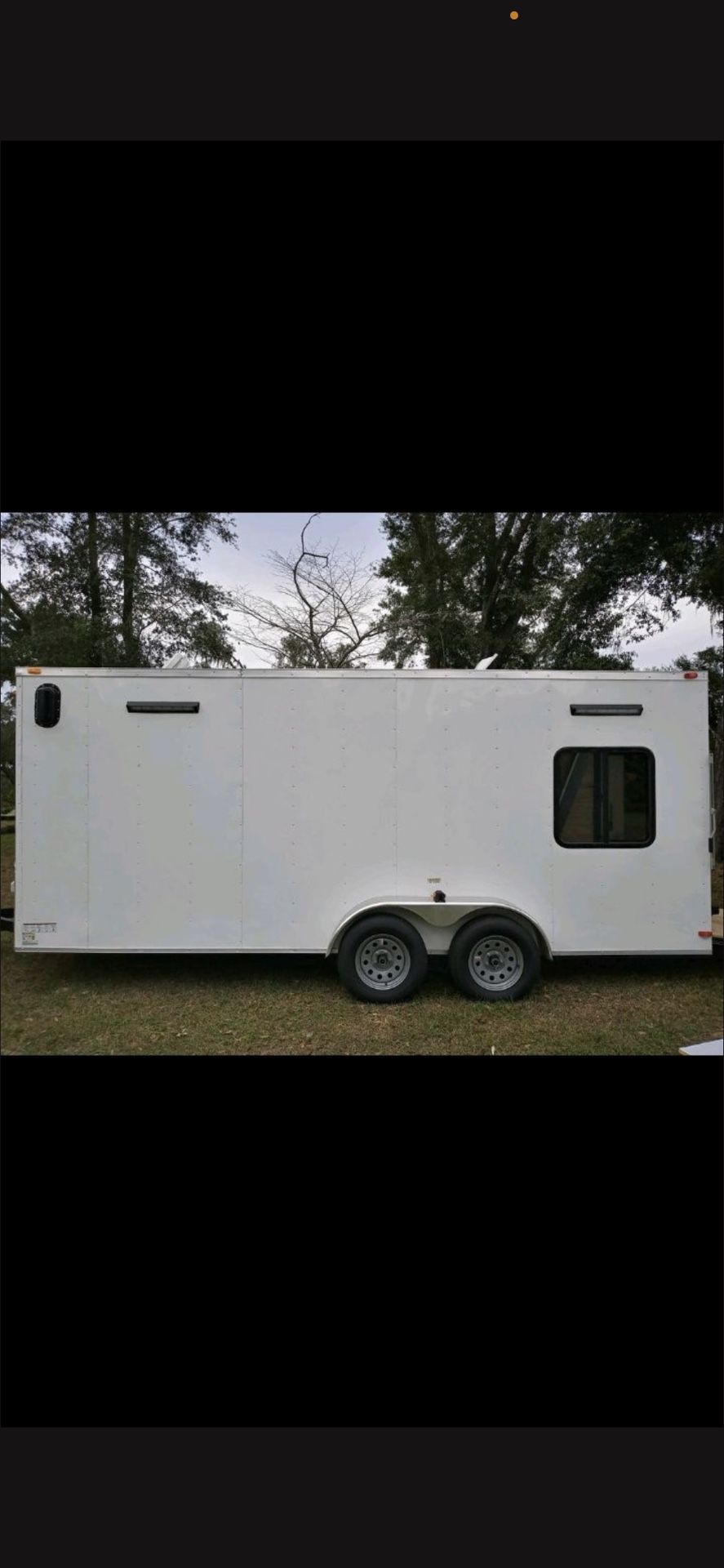 7x7x20 Enclosed Trailer 2021 All White