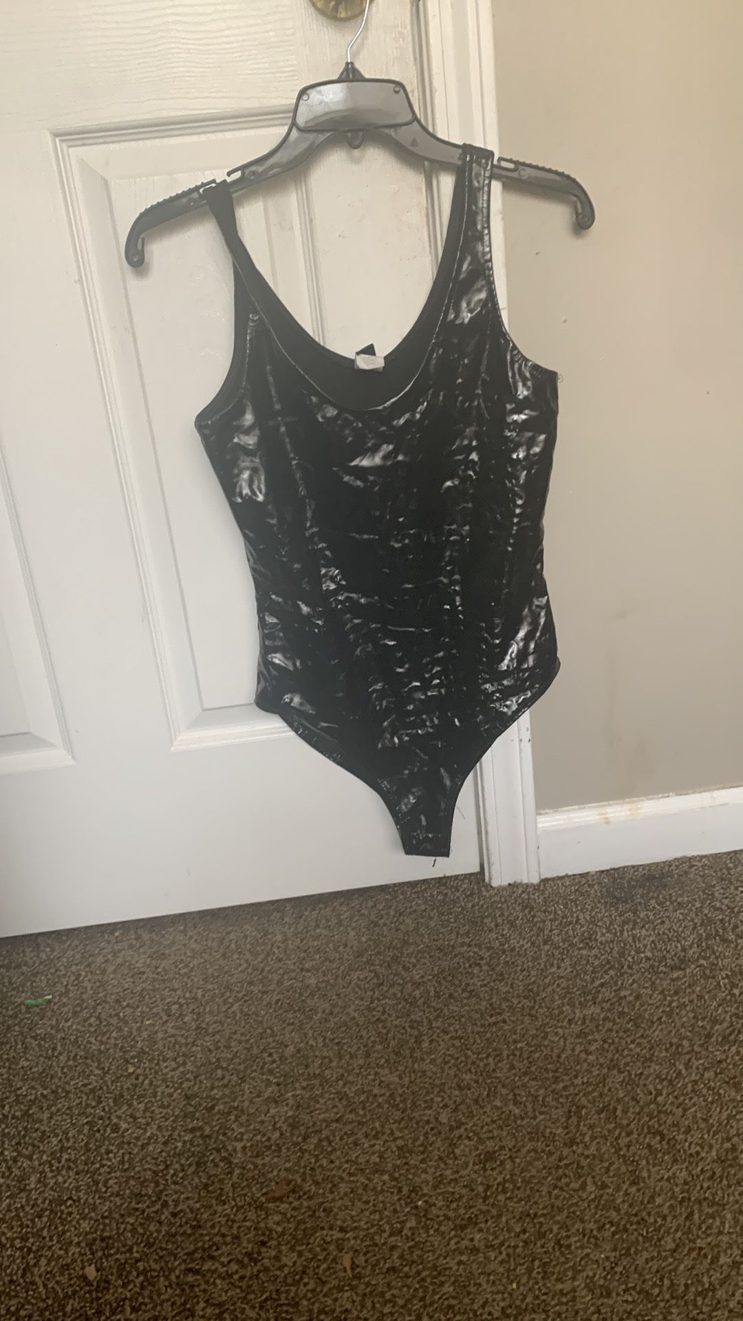 Black Shiny Bodysuit