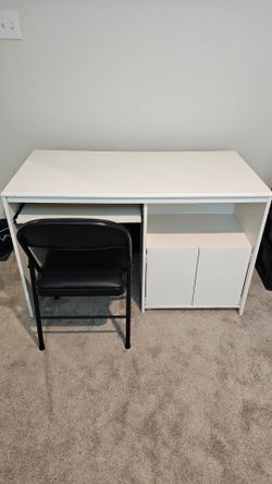 White painted computer desk/ craft desk