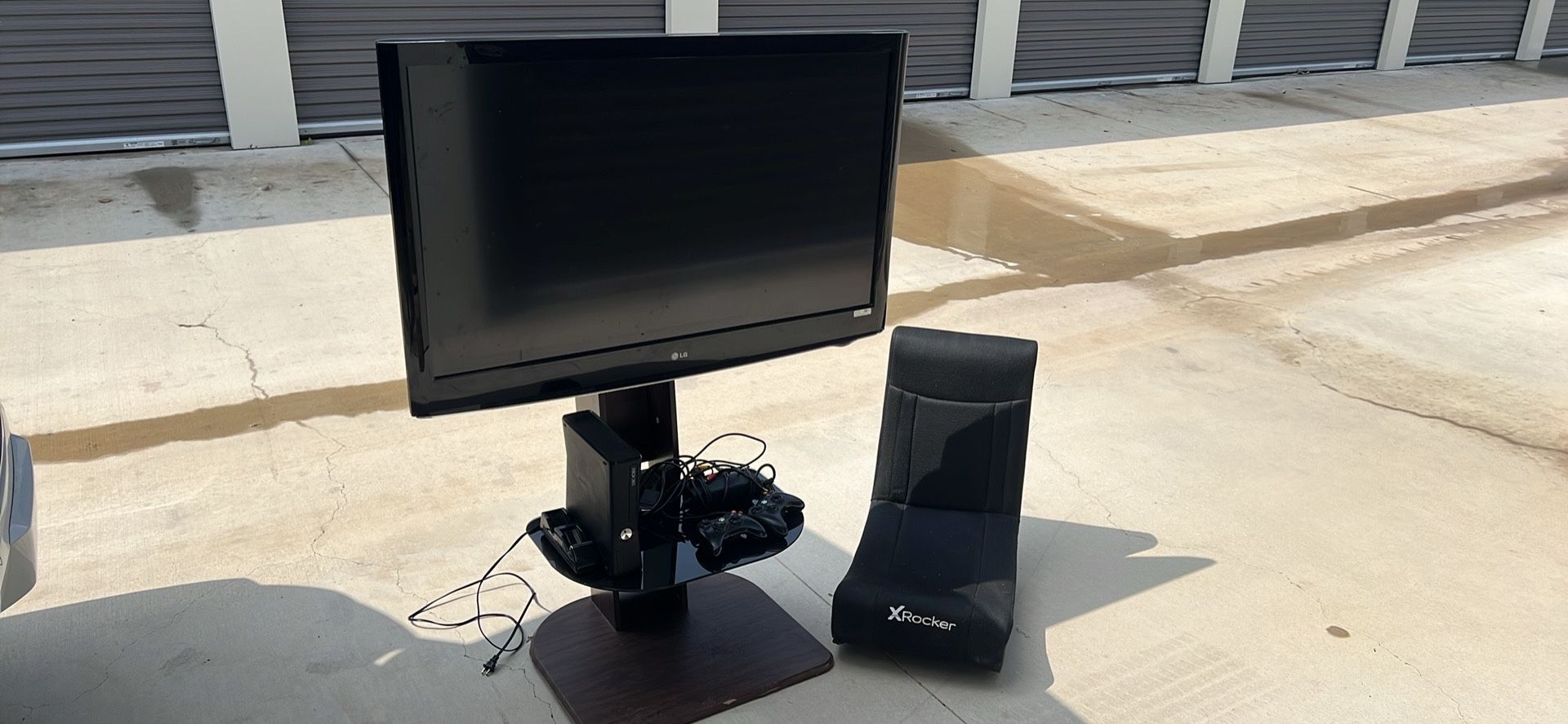 Xbox 360 With Entertainment Center And Tv