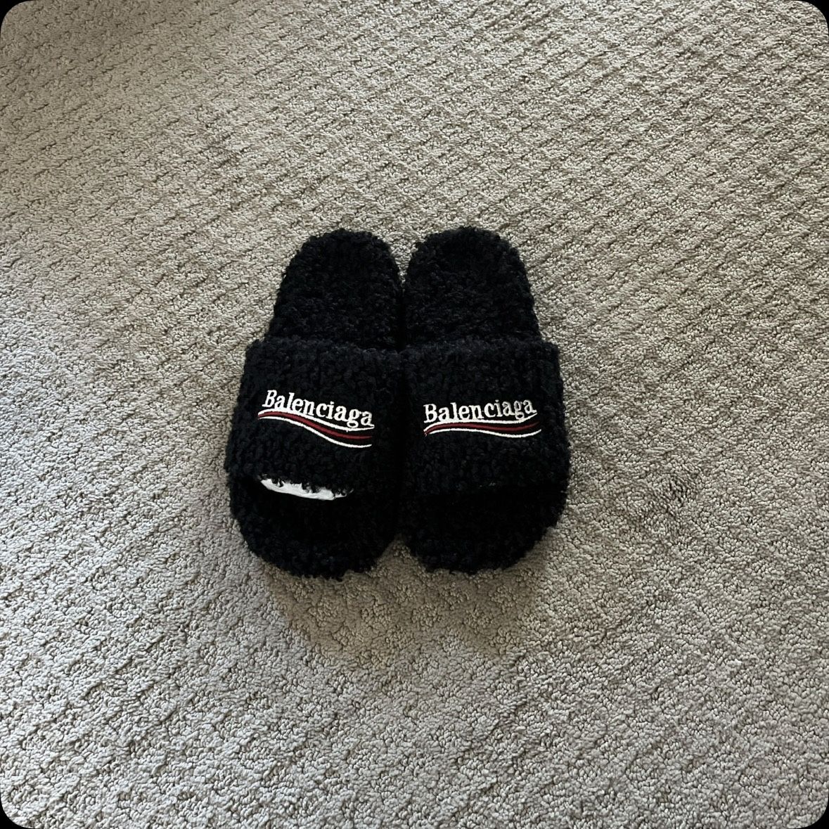 Balenciaga Fur Slides