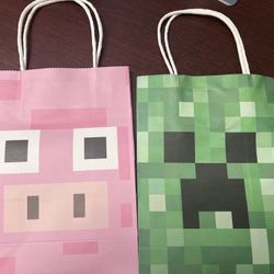 Minecraft Paper Bags 16 Count