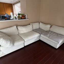 Cream 4 Piece Sectional Couch 