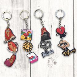 Bad Bunny Karol G Keychain 