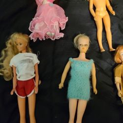 Vintage Barbie And Ken Dolls &Vintage Clothes & Cases