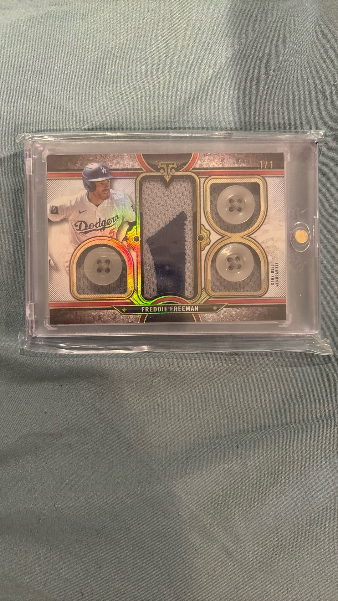 2024 LA DODGERS Triple Threads Button Up FREDDIE FREEMAN SIC PATCH 1/1