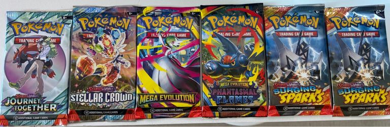 Pokémon booster packs (6)