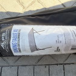 ALPS Mountaineering Folding Camping Table XL with Smooth Easy-to-Clean Roll Top and Sturdy and Lightweight Aluminum X Frame, Shoulder Carry Bag