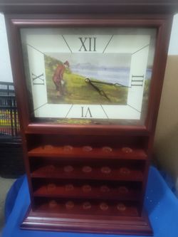 Vintage Linden PGA golf ball display clock