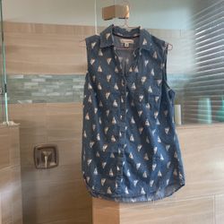 Kim Rogers Sailboat Women’s Blouse Sleeveless