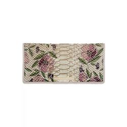 Brahmin Ady Ivory Labyrinth Floral Snake Embossed Leather Wallet