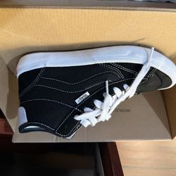 Black and White high top vans