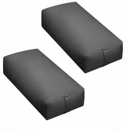 2pc Sunshine Yoga Extra Firm Large Yoga Bolster, 24" x 12" x 6"