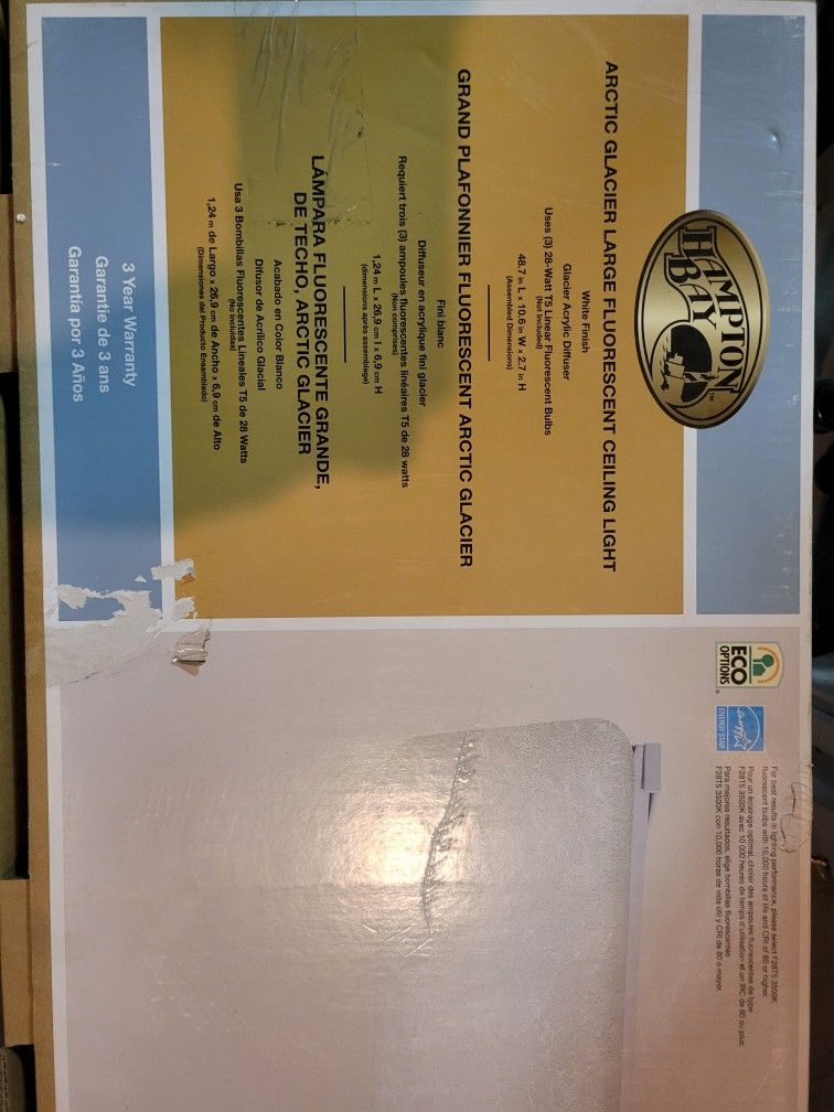 Fluorescent Light - 4 Feet Long - Great For Garage Or Basement!