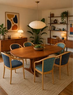 Set of 6 Vintage Bentwood Armchairs Scandinavian/Mid-Century Modern chairs