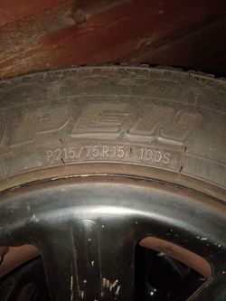 P215/75R15 Tire on Steel Wheel