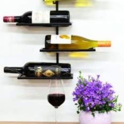 4 Bottle Wall Mounted Wine Rack 