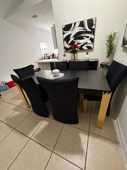 Dinning table with 6 chairs
