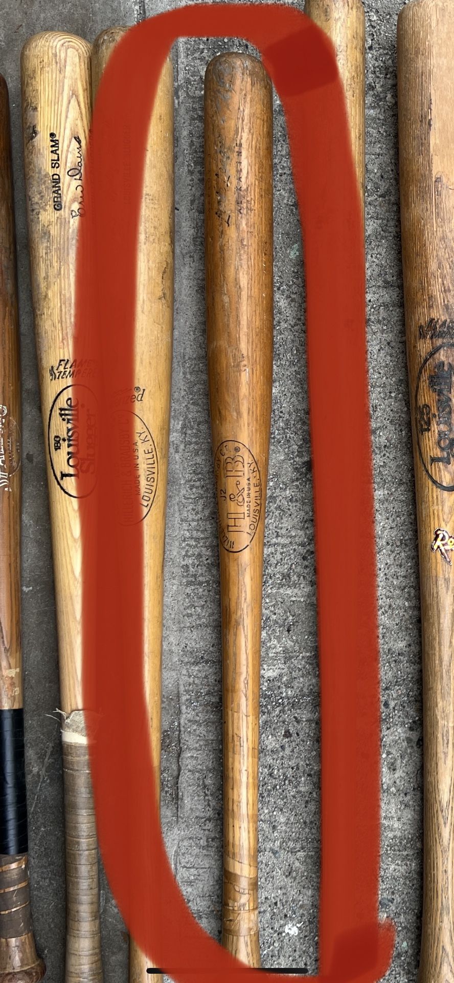 Vintage H&B Louisville Slugger AL KALINE Wooden Baseball Bat