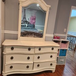 French Provincial Dresser And Mirror