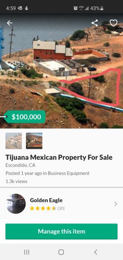 Tijuana; La Presa Rodriguez Mexican Property For Sale
