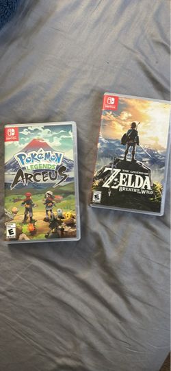 Nintendo switch games - pokemon legend arceus and zelda breath of the wild