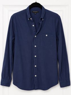 Express Men’s Blue Button Down Shirt Medium Long Sleeve