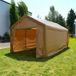 New Heavy Duty Outdoor Canopy Carport  Tent  10x20ft Beige NEW