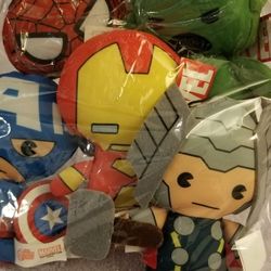 Set Of 5 Marve.l Characters Stuffed Animals