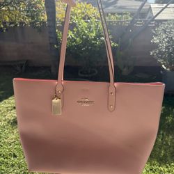 Pink Coach Tote