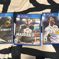 3 Games For PS4 