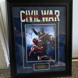 Robert Downey Jr. / Chris Evans Autograph Poster