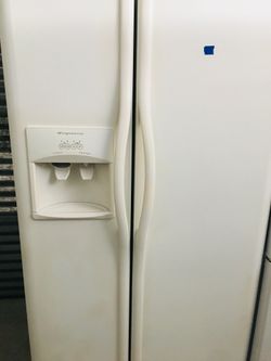 Frigidaire white side by side refrigerator