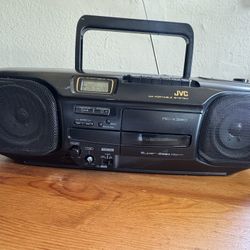 JVC RC-X320 Vintage AM/FM Cassette Tape CD Player Boombox Tested Working Nice