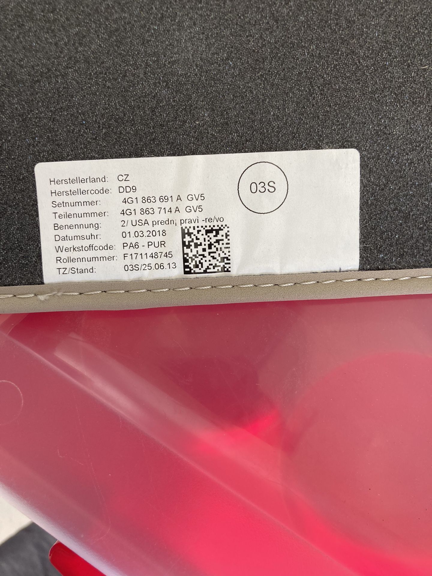 2018 Audi A6 Floor Mats