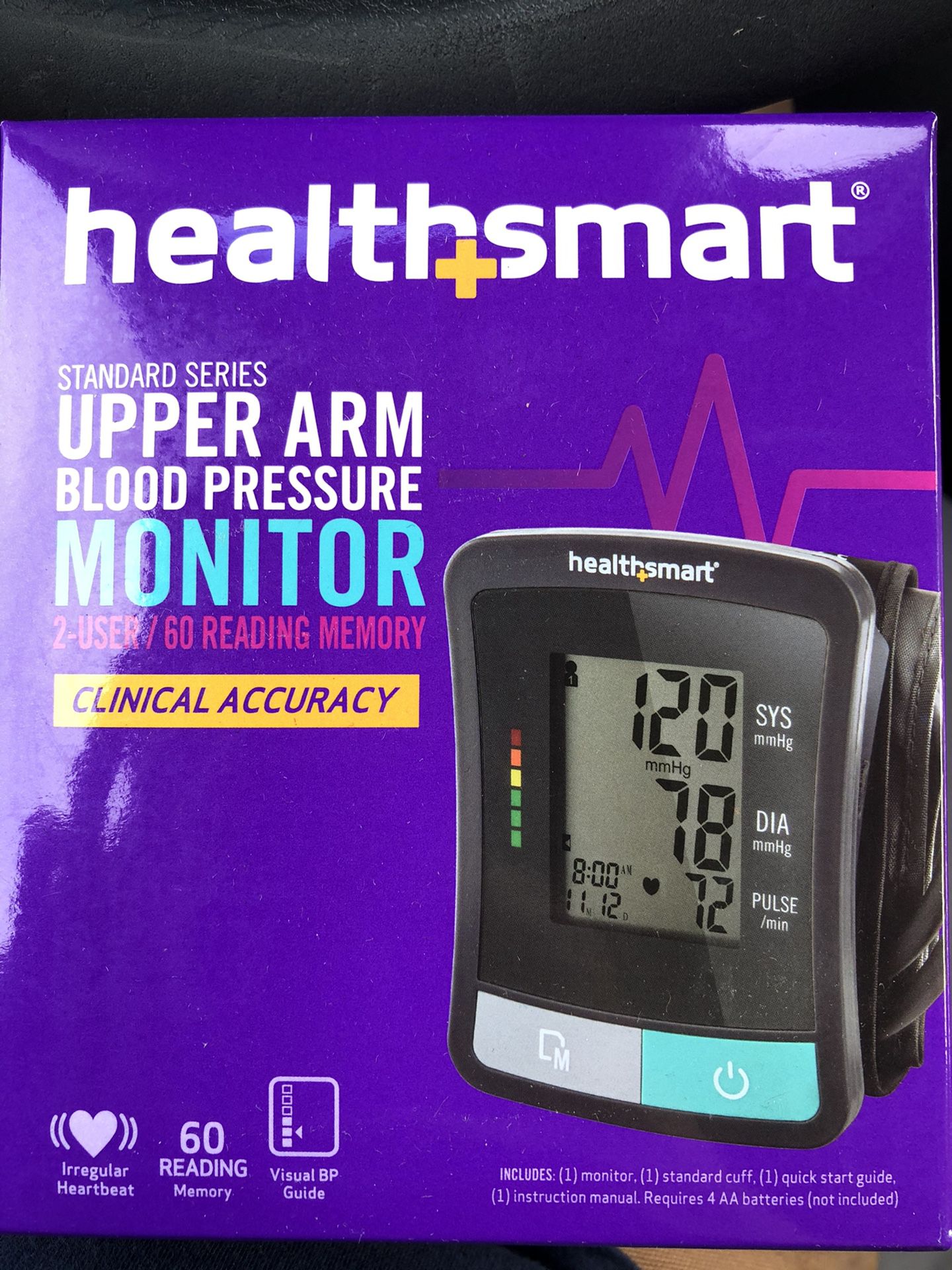 Health Smart Upper Arm Blood Pressure Monitor