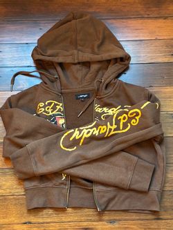 Brown Women’s Ed Hardy Hoodie - Size Large