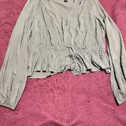 Long Sleeve Green Top