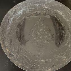 Glass Christmas Plate