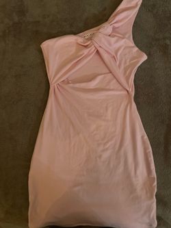 Pink Off The Shoulder Dress