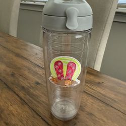 Tervis Clear Insulated Water Bottle with Flip Flop Design 24oz