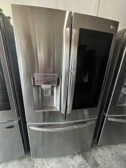 LG 3 Door Stainless Steel Refrigerator 36 Inch Wide Instaview