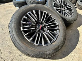 4x 20" GMC Sierra Yukon Silverado OEM rims BRIDGESTONE 275/60/20 90% CHEVY TAHOE