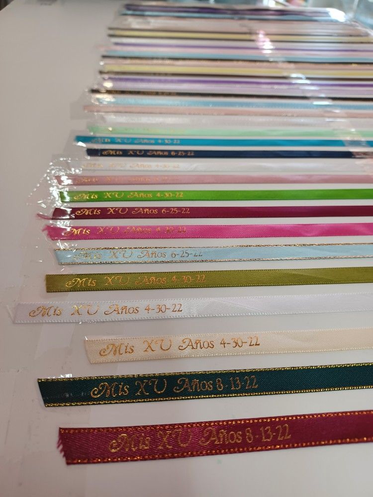 Listones Grabados, Para Recuerdos, Printed Ribbons For Funeral, Baptism, Wedding, Boda