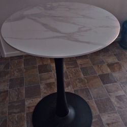 Round Bar Style Dining Table Tall 