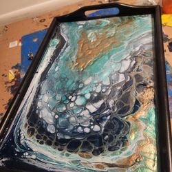 Poured Acrylic Tray Table 