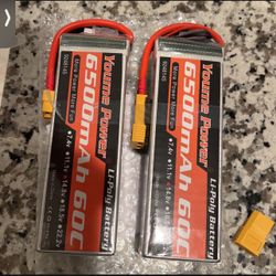 Nihewo 4S Lipo Battery, 14.8V Lipo Battery 6500mAh 60C with Tr Plug Compatible with Maxx X-Maxx RC Buggy Truggy Crawler Monster Truck Car Vehicle, Hel