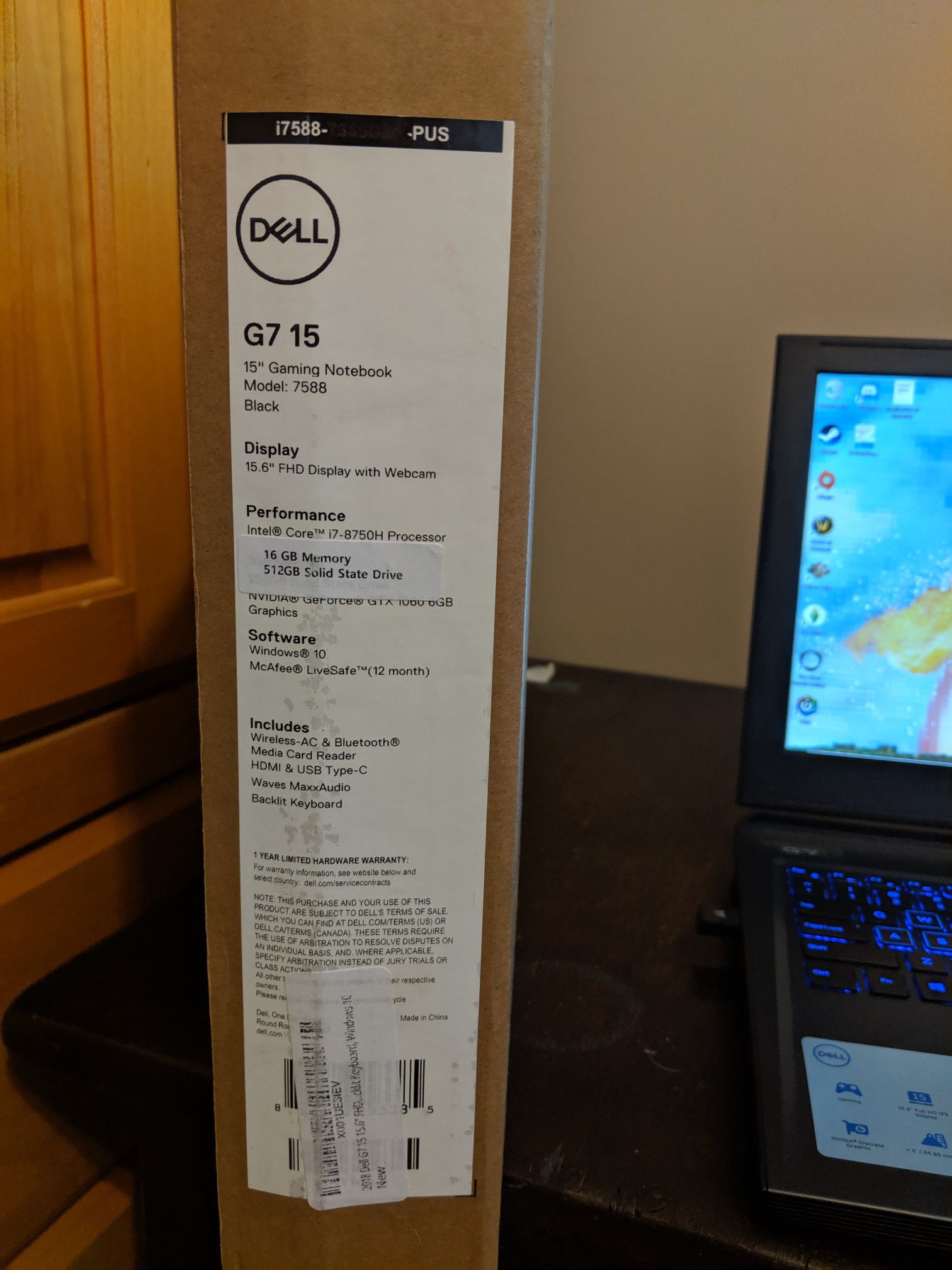 Dell G7 15" i7 gaming laptop