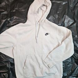 Nike HoodieNike Hoodie Men Small White Pullover Sweatshirt Embroidered Size L