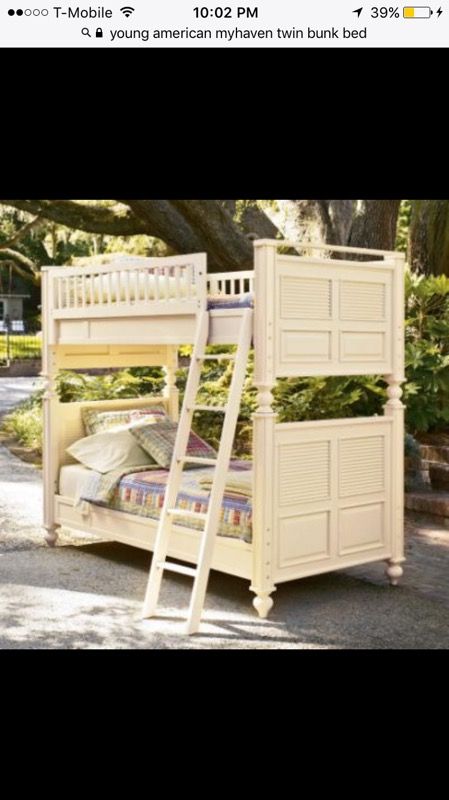 Young America myHaven twin Bunk Bed - light green color